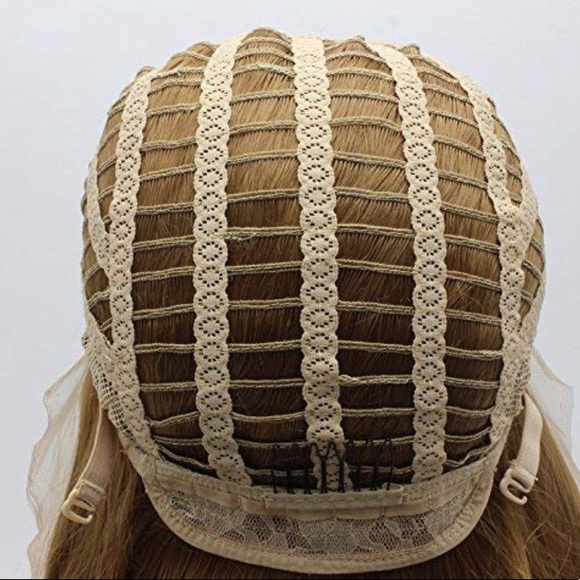 ?MEVINAH 16” DARK BLONDE CURLY LACE FRONT WIG?